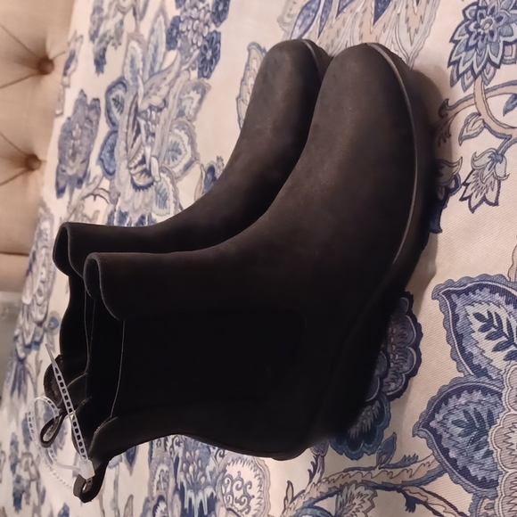 ECCO Women's Wedge Nubuck Leather Bootie Ankle Size 11 EU 42 NEW - Picture 5 of 12